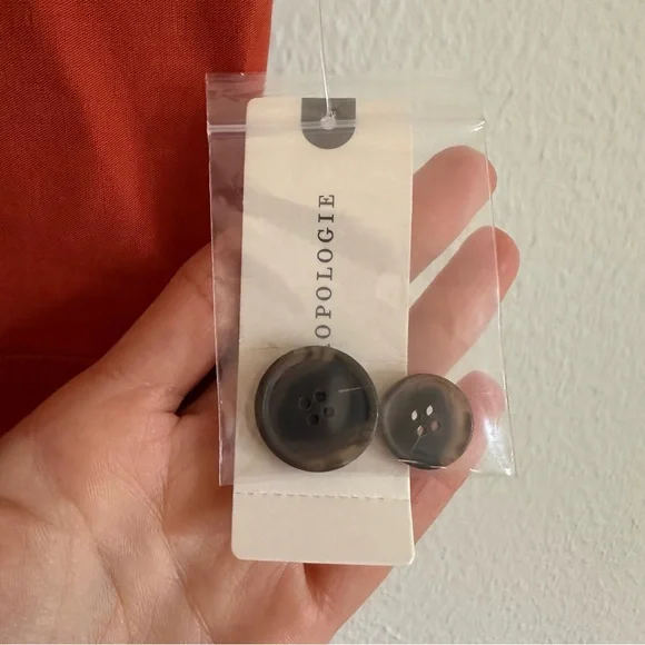 Maeve The Portside Jumpsuit 10 Wide Leg Linen Blend Square Neck Rust Orange NWT - Picture 5 of 15